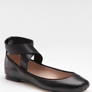 Women's Black Square-toe Ballet Flats Size 40